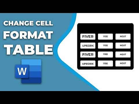 How to change the cell format in a table in Word