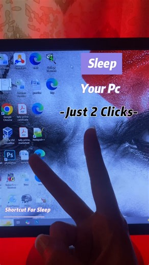 Put Your PC to Sleep in Just 2 Clicks 🔥 | Windows Hidden Trick You Must Know! #windowstips #pcsleep