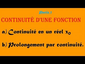 Continuité en un point et prolongement par Continuité _Cours Terminale maths