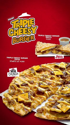 Triple Cheesy Burger: Pizza & Melts Delight | Pizza Hut PH