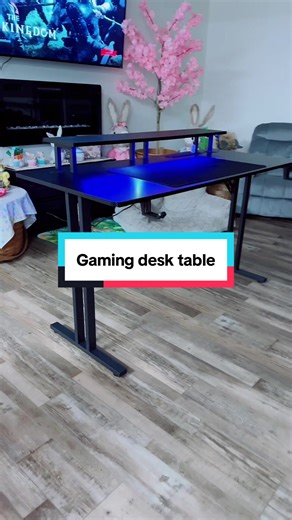 Gaming desk table LED lights#GamingDesk #Gamer #Desk #Table #LED@HLFURNITURE