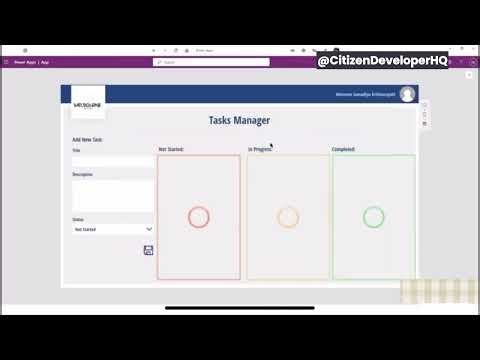 Create a Task Manager in Power Apps 5 Minute Watch