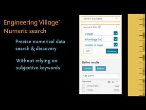 Tutorial Numerical Data Search on Engineering Village