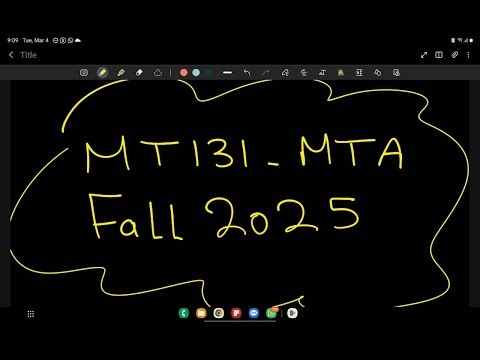 MT131 MTA Fall 2024 2025