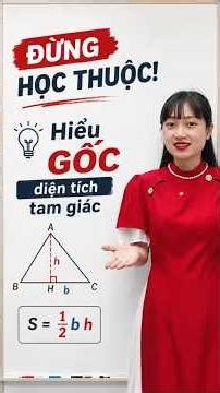 90% Học Sinh Không Biết Vì Sao Diện Tích Tam Giác Phải Chia 2 😱 ⭐