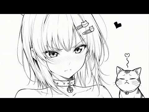 Anime Girl x Cat 🐾 4k Live Wallpaper | Cute Aesthetic Anime Loop Background UHD