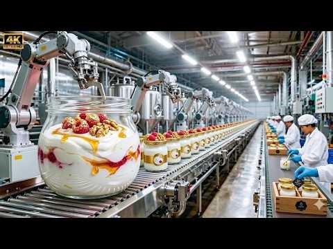 Inside a Yogurt Factory - How Cultures Turn Fresh Milk into Thousands of Pots (Closed Process)