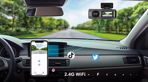 Dash Cam 4K Front, Built-in WiFi Dash Camera for Cars, 1.47''IPS Screen Mini Dashcam with APP, 170°Wide Angle, 24H Parking Monitor, Night Vision, WDR, G-Sensor, with 64G SD Card, Support 256GB Max