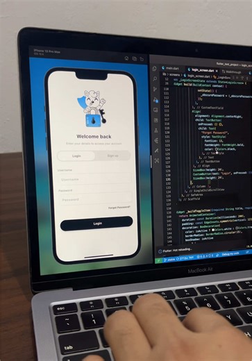 This Flutter Login UI is Too Clean🤯 #programming #coding @Assar Developer @Khalil Developer
