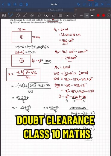 Finding Relative Dimensions in Class 10 Mathematics