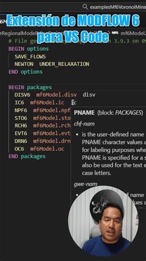 Conoce más sobre la extensión de VS Code para MODFLOW 6. Síguenos para más y danos un like! | Gidahatari
