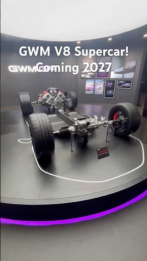 Chinese V8 mid engine Super Car!!! GWM is promising a MR Ferrari competitor in 2027! #gwm #v8