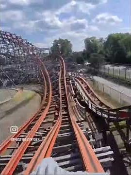 Front seat pov of wicked cyclone at Six Flags New England #sixflagsnewengland
