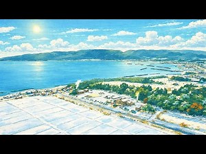 【佐渡島ドローン空撮BGM】雪の佐渡島・梅津海岸線｜両津火力発電所近辺を巡る冬の空旅 2022年01月06日撮影
