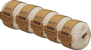 Organic Butcher’s Twine for Cooking & Trussing – 1.2mm Heavy-Duty Natural Cotton Kitchen Twine 1000 Feet – Food-Safe, Oven-Safe String for Meat, Turkey, Baking, & Crafts