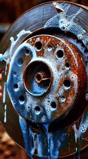 Rust to Reveal: Brake Rotor Deep Clean Transformation #beforeandafter #industrialcleaning