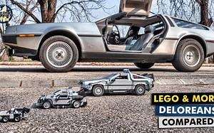 [RacingBrick] 乐高回到未来套装和真实 _ 压铸 DeLorean 比较更多！