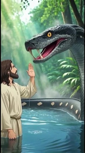 Jesus Vs Satan: The Serpent Lost 😇🙏 #jesus #god #shorts