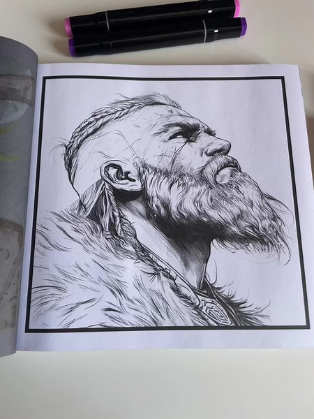 Viking Coloring Book for Adults and Kids: Viking Adventures: Epic Battles and Heroic Journeys #drawings #coloringbook #vikings #creativart #relaxingart #battle #relaxingart #brush #vikings #arts
