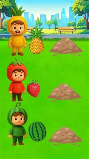 kids at work planting fruit trees #cartoon #funny #animation