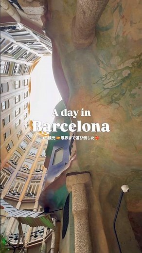 1日観光inバルセロナ🇪🇸 #barcelona #spaintravel #barcelonafood #sagradafamília #casamila #parkgüell