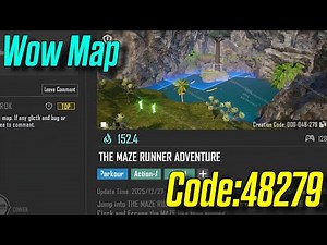 Bgmi wow Parkour map code 48279 The maze runner adventure #bgmi #pubg #pubgmobile