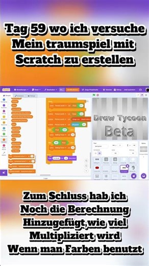 Tag 59 wo ich versuche mein traumspiel mit Scratch zu erstellen #Scratch #Scratchcoding #day59
