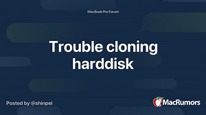 Trouble cloning harddisk