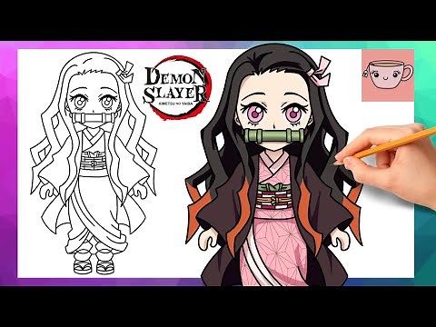 How To Draw Nezuko from Demon Slayer | Chibi Style | Anime Drawing Tutorial