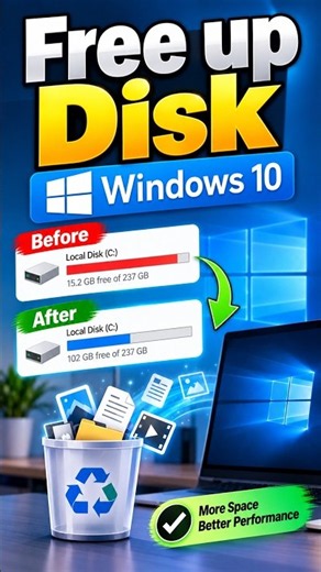 How To Free up Disk Space on Windows 10 ( 2026 )