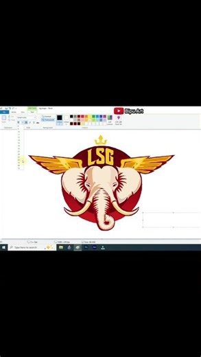 Lucknow Super Giants Logo Drawing On Ms Paint #mspaintdrawing #ipl #ipl2026 #lsg #shorts #viral