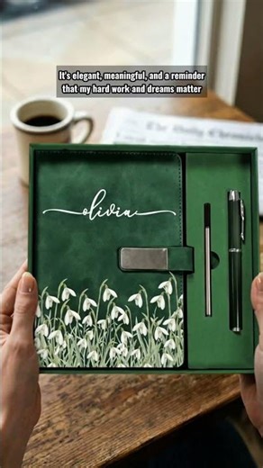 Custom Birth Flower & Name For Her, Wife, Daughter, Sister | Personalized Notebook Set