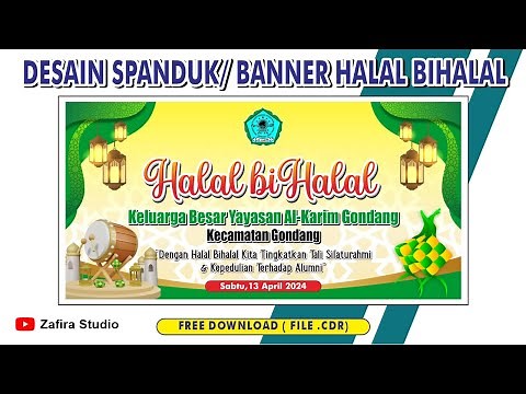 DESAIN SPANDUK / BANNER HALAL BI HALAL 1445 H / 2024 M(FREE FILE CDR)