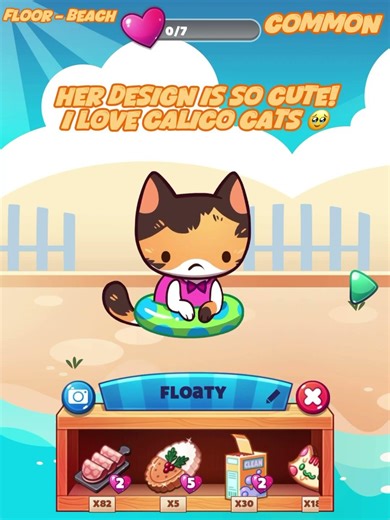 Her pool floaty keeps slipping! 😂 🏖️ Meet Floaty ~ Cat Game: The Cats Collector ~ #shorts