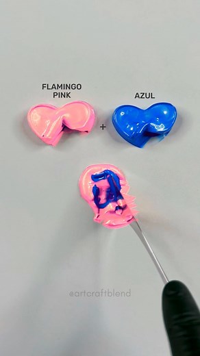 4.1M views · 47K reactions | Watch Flamingo Pink and Azul Color Mixing! | Art Craft Blend | Facebook