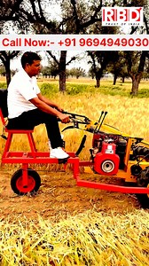 The RBD Power Reaper with Seat is a high-performance harvesting machine designed for effortless crop cutting. Featuring a comfortable seat for extended use, it efficiently reaps paddy, wheat, and other grains with precision. Its powerful engine ensures smooth operation, reducing labor and increasing productivity. Ideal for farmers seeking a reliable and convenient harvesting solution. RBD पावर रीपर विद सीट एक उच्च प्रदर्शन वाली फसल कटाई मशीन है, जो फसलों को आसानी से काटने के लिए डिज़ाइन की गई है