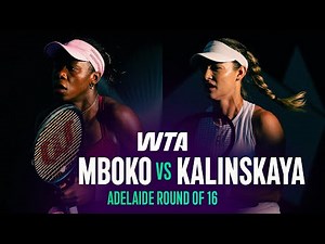 Victoria Mboko vs. Anna Kalinskaya | 2026 Adelaide Round of 16 | WTA Match Highlights