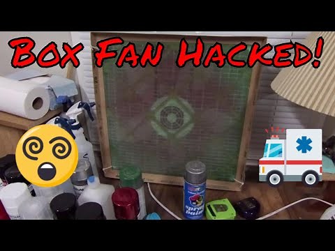 Box Fan Hack. How to make a room dust filter with a box fan and a cheap fiberglass filter.