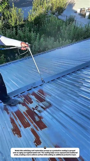 How This Roof Coating Restores Old Metal Roofing | Satisfying Roof Restoration