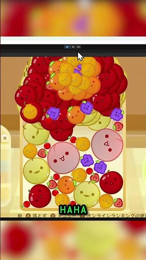 Suika game... but bouncy! #suikagame #gaming #gamedev #codebullet