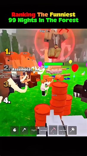 Top 4 FUNNIEST 99 Nights In The Forest Moments!…(The last one make a massive base👀😱)