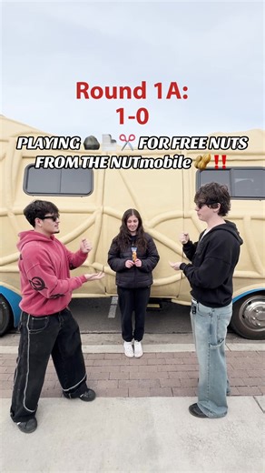 (we gave everyone free peanuts anyway dw) #NUTmobile #nutty #rockpaperscissors
