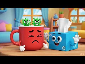 Cover Your Mouth While Coughing 😷 | Good Habits for Kids