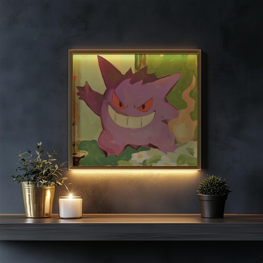 Gengar Fan Art Pokemon Poster Digital Pokemon Art Spooky Cute Gaming Wall Decor Instant Download Gengar Illustration Pokemon Printable - Etsy