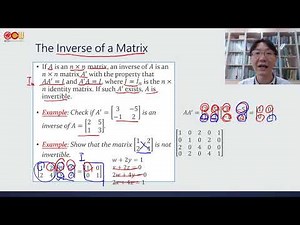 Lec23 應用數學-線性代數 Properties of The Transpose、The inverse of a Matrix