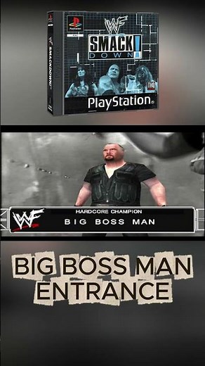 Big Boss Man Entrance – WWF SmackDown! PS1 | Hard Times Hit 🔥🚨 #shorts
