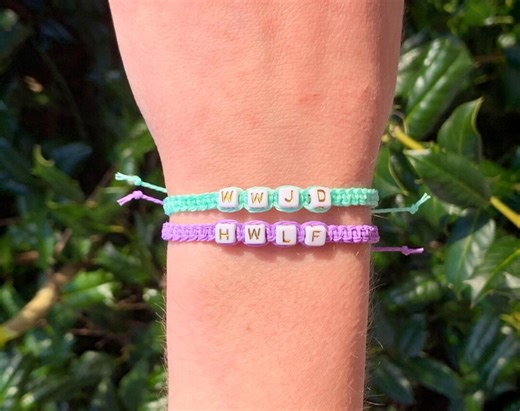 40 Colors Waterproof Gold WWJD HWLF Bracelets - He Would Love First Christian Friendship Bracelets - What Would Jesus Do Bracelets - Etsy