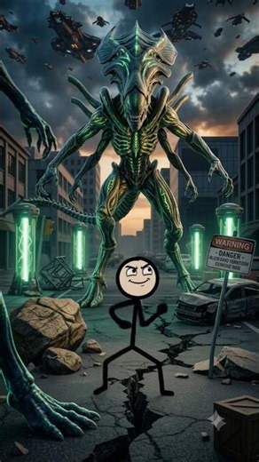 Stickman vs Alien Army 👽🔥 Ultimate Final Battle! #stickman #shorts