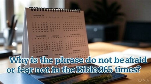 Why is the phrase do not be afraid or fear not in the Bible 365 times?