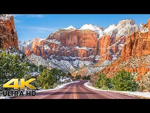 Rare Snow Transforms Zion National Park - Zion Canyon Scenic Drive Utah